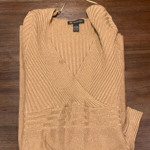 INC gold sweater dress size large